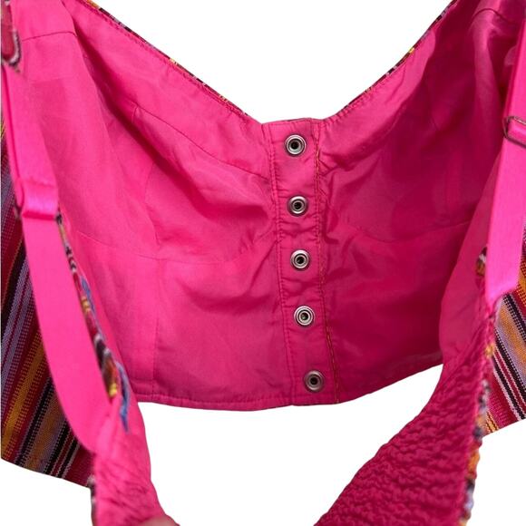 L'Amour Nanette Lepore Women's XL Crop Tank Top Boho Festival Multicolor Stripes - Picture 4 of 7